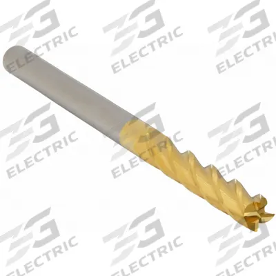 APPROVED VENDOR Square End Mill: Carbide, TiN Coated, 4 Flute, 1/4" Mill Dia, 1-1/2" LOC - General Purpose Carbide Square End Mills