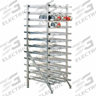 NEW AGE INDUSTRIAL Can Rack: Full Size, 8 Shelves, 288 Cans Held, Stationary - Stationary Can Racks