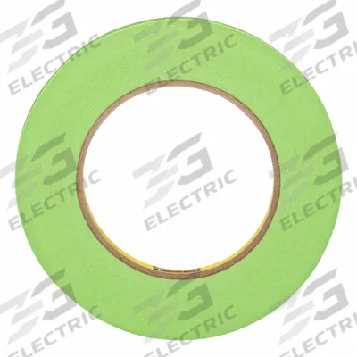 SCOTCH-WELD Masking Tape: 233+, Green, 1/2 in Roll Wd, 60 yd Overall Roll Lg, 6.7 mil Thick - Colored Masking Tape