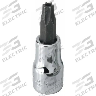 SK PROFESSIONAL TOOLS Socket Bit: 1/4 in Drive Size, Security Torx Tip, T8 Tip Size - Security Torx Bit Sockets