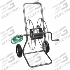 Garden Hose Reel: 200 ft (5/8 in I.D.), 18 in Reel Dia, Gray, 2 Wheels, 150 psi Max Op Pressure (MPN HT-2EZ). Key specifications — Includes Hose: No; Overall Dimensions: 16-7/8 in L x 7-7/8 in W x 16-7/8 in H; Reel Color: Gray; Hose Capacity: 200 ft (5/8 in I.D.); Brand: YARD BUTLER.