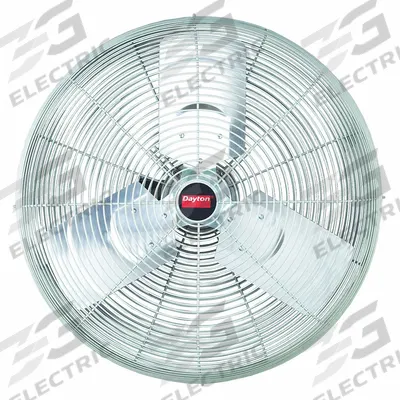 Dayton Fan Head: 24 in Blade Dia, 2 Speeds, 115V AC, 1/2 hp Motor - Standard Industrial Fan Heads