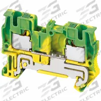 SCHNEIDER Terminal Block: DIN Rail Mounting Type, Push-In Wire Termination, 2 Wire Terminals (MPN NSYTRP42PE). Key specifications — Brand: SCHNEIDER; For Minimum Wire Size: 24 AWG.