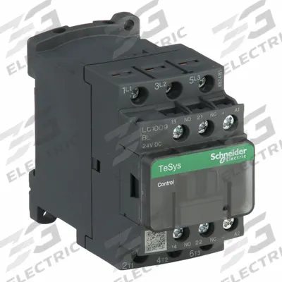 SCHNEIDER Magnetic Contactor: Non-Reversing, 3 Poles, 3NO Contacts, 9 A - Non-Reversing IEC Contactors