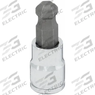 WESTWARD Socket Bit: 3/8 in Drive Size, Hex Tip, 9 mm Tip Size, 1 31/32 in Overall Lg - Ball-End Hex Bit Sockets