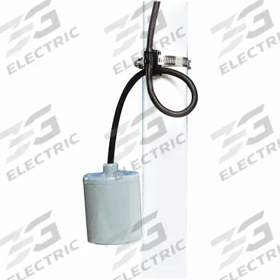 SJE-RHOMBUS Float Switch: Wide-Angle, Normally Open (Pump Down), 120V AC, 13 A, Piggyback Plug - General-Purpose Tether Float Switches