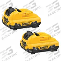 DEWALT Battery: 12V MAX*, 3 Ah, 2 Batteries Included, 12V DC (MPN DCB124-2). Key specifications — attr1278107: Not Oil-Resistant.