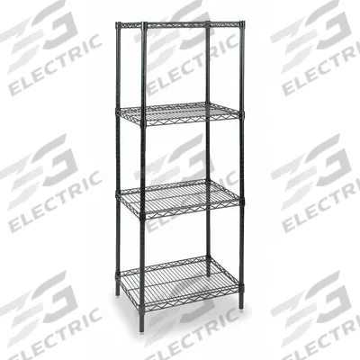 APPROVED VENDOR Wire Shelving Unit: Starter, 36 in x 18 in, 74 in Overall Ht, 4 Shelves - Stationary Wire Shelving for Wet & Dry Use