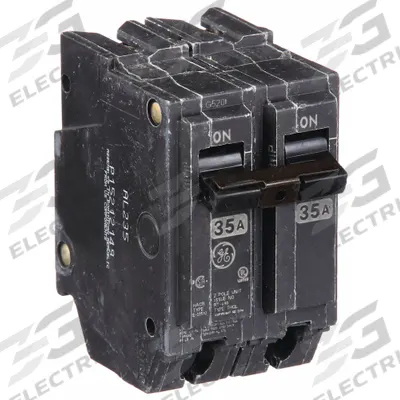 GE Miniature Circuit Breaker: THQL, 35 A, 120/240V AC, Single Phase, 10kA at 120/240V AC - THQP, THQL & THHQL Series, Plug-In GE Miniature Circuit Breakers