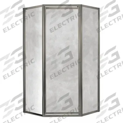 FOREMOST Shower Door: 24 in Max. Door Wd, 18 1/2 in Fixed Panel Wd, 70 in Overall Ht - Neo-Angle Shower Doors