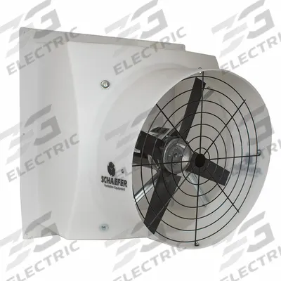 SCHAEFER Exhaust Fan: Direct Drive, 24 in Blade, 1/2 hp, Totally Enclosed Air Over - Direct-Drive Cylinder Exhaust Fans