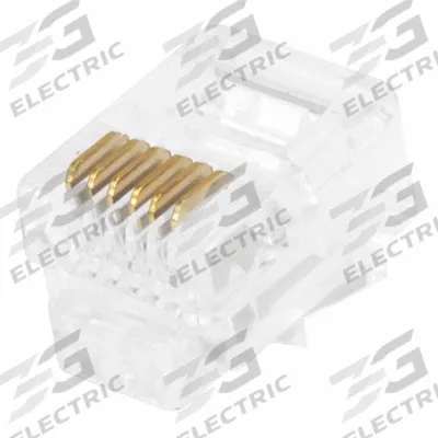 MONOPRICE Modular Plug: Modular Plug RJ12, Stranded, 50pk Pack Size - RJ Modular Connectors