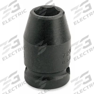 PROTO Impact Socket: 1/2 in Drive Size, SAE, 7/16 in Socket Size, 6-Point, Std - 1/2" Drive Impact Sockets