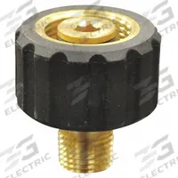 APPROVED VENDOR Quick-Connect Coupler: 1/4 in (M)NPT, 22mm x 1.5 (F) Quick Connect (MPN 1MDL2)