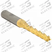 CLEVELAND Square End Mill: High Speed Steel, TiN Coated, 4 Flute, 7/32" Mill Dia, 1-3/4" LOC (MPN C33439)