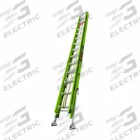 LITTLE GIANT Extension Ladder: 28 ft Ladder Size, Fiberglass, 375 lb Load Capacity, 74 lb Wt (MPN 17528-285). Key specifications — Color: Green; Brand: LITTLE GIANT; Included Features: V-Rung; Removable Fly: Fixed.