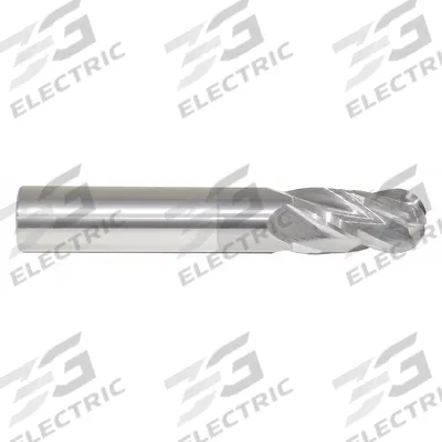 APPROVED VENDOR Ball End Mill: Carbide, TiCN Coated, 4 Flute, 1/2" Mill Dia, 1-1/2" LOC - General Purpose Carbide Ball End Mills