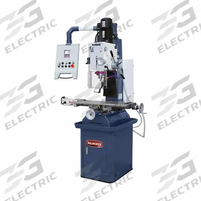 PALMGREN Milling Machine w/Stand: Gear Drive, 2 hp, 230V AC - Variable-Speed Vertical Milling Machines with DRO & X-Axis Powerfeed