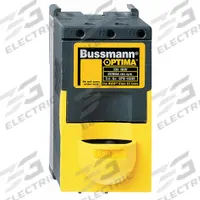 BUSSMANN Fuse Block: Finger-Safe, 3 Pole, 600 V AC, DIN Rail/Panel Mounting, Screw Termination (MPN OPM-1038SWC). Key specifications — Brand: BUSSMANN.