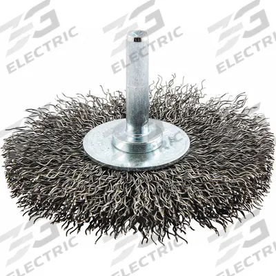 APPROVED VENDOR Wire Wheel Brush: Crimped Steel, 3" Dia x 1/2" Wd, 1/4" Shank - Light-Cleaning Brushes for Carbon Steel