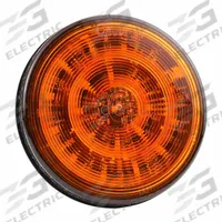 GROTE Strobe Light: Strobe, Amber, 4 in Overall Wd, 3/4 in Overall Ht, LED, 12V DC (MPN 77353). Key specifications — Operating Voltage: 12V DC; Mount Type: Grommet; Brand: GROTE; Shape: Round.