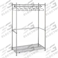 Garment Rack: 36 in Overall Lg, 24 in Overall Wd, 6 1/4 ft Overall Ht, Stainless Steel (MPN GRGRU2436S). Key specifications — Material: Stainless Steel; Brand: INSTOCK.