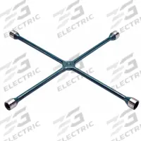 KEN-TOOL Lug Nut Wrench: 4 Wrench Heads, 3/4 in_13/16 in_7/8 in_15/16 in Wrench Head Size, 6-Point (MPN 35657). Key specifications — Measurement Type: SAE; Socket Shape: 6-Point; For Vehicle Type: Light Duty Trucks; Finish: Electrostatic Paint; Leverage Bar Hole: Leverage Bar Hole Not Included; Compatible with Product Type: Standard Lug Nuts; Brand: KEN-TOOL; Tool Type: Cross Lug Wrench.