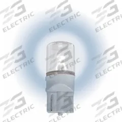 APPROVED VENDOR Compact LED Bulb: LED, Plastic Wedge (W2.1x9.5d), (T) Tubular, T3-1/4, 6.3V DC (MPN LM1006WB-W). Key specifications — Brand: APPROVED VENDOR; Voltage: 6.3V DC; Bulb Shape: T3-1/4; Light Color: White; Trade Number: 147, 259 ,259X, 285, 447, 555.