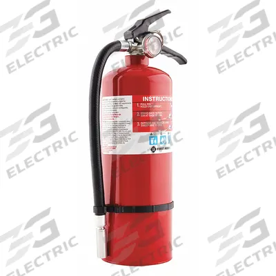 FIRST ALERT Fire Extinguisher: 5 lb Extinguisher Capacity, 3A:40B:C - Class ABC Fire Extinguishers