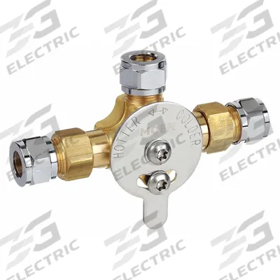 MOEN Mixing Valve: For Moen Commerical Series, Use with Hot/Cold Water, Brass - Faucet Mixing Valves