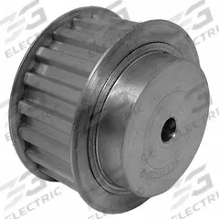 DAYTON Timing Pulley: Trapezoidal, Plain, For T10 Timing Belt Section, For 25 mm Belt Wd, 20 Teeth (MPN 40T10/20-2). Key specifications — Brand: DAYTON; Tooth Profile: Trapezoidal; Finish: Plain.
