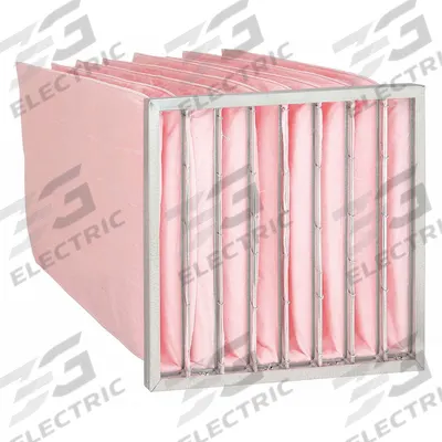 GRAINGER Pocket Air Filter: 20 in x 20 in x 30 in, MERV 13, Pink, Synthetic - MERV 13 Pocket Air Filters