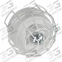 SAFETY TECHNOLOGY INTERNATIONAL Wire Cage: Steel, 8 9/16 in Overall Dp, 8 9/16 in Overall Lg (MPN STI-9714). Key specifications — Manufacturer Part Number: STI-9714; Brand: SAFETY TECHNOLOGY INTERNATIONAL; Color: White; For Location: Indoor; For Use With: System Sensor SPECTRAlert horn/strobe/speaker notification appliances; Includes: Mounting Hardware; Mounting Location: Ceiling Mount; Mounting Style: Surface Mount.