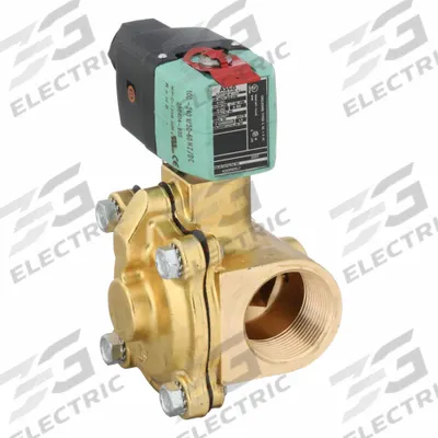 REDHAT Solenoid Valve: 2-Way, Normally Closed, 1 1/4 in Pipe Size, 100 to 240V AC/DC - 2-Way/2-Position, Normally Closed Solenoid Valves