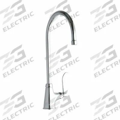 ELKAY Handle-Operated Faucet: Elkay, Brass, Centerset, Deck, 1 Mounting Holes - Centerset Kitchen Faucets