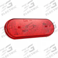 GROTE Strobe Light: Strobe, Red, 7/8 in Overall Wd, 2 1/4 in Overall Ht, LED, 12V DC (MPN 77362). Key specifications — Operating Voltage: 12V DC; Mount Type: Grommet; Brand: GROTE; Shape: Oval.
