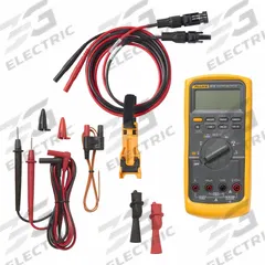 FLUKE Solar Kit: Backlit LCD, 1,000 V AC/DC Open Circuit Volt Measurement - Max, FLK-87V-TLPV1. Key specifications — attr992677: 87V Industrial Digital Multimeter; attr992673: FLK-87V-TLPV1; attr992674: FLUKE; attr992675: No; attr992676: Backlit LCD.