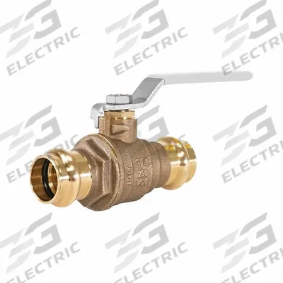 JOMAR VALVE Manual Two-Way Ball Valve: 2 in, Brass, Straight, Press x Press - Brass Ball Valves