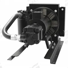 AKG Forced Air Oil Cooler: 3 hp Heat Removed, 1.5 cu in, 11.3 gpm Max. Flow, 208 to 230/460V AC (MPN AP11-P-F). Key specifications — attr98920: AKG; attr96097: 208 to 230/460V AC.
