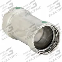 VIEGA MEGAPRESS Crimp Coupling Fitting: 1 in Pipe x 1 in Pipe Size, Press-fit x Press-fit, EPDM (MPN 90320). Key specifications — Brand: VIEGA MEGAPRESS.