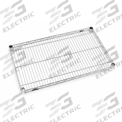 METRO Wire Shelf: 48 in x 24 in, 48 in Overall Wd, 5 Shelves, 1/4 in Lip Ht - Shelf Kits for Top-Track Wire Shelving