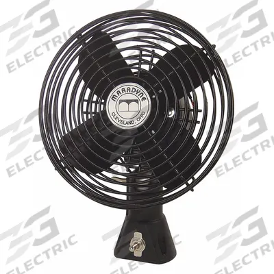 MARADYNE DC Fan: 12V DC, Hardwired, 6 1/2 in Blade Dia, 220/270 cfm, 2.7 A - Vehicle Bolt-On Fans