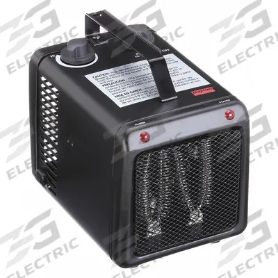 Dayton Portable Electric Heater: 1000W/1500W, Mechanical Controls/Overheat Protection - Portable Electric Desk Heaters