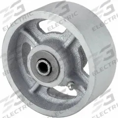 APPROVED VENDOR Caster Wheel: 6 in Wheel Dia., 2 in Wheel Wd, Iron, 1,400 lb Load Rating, Roller (MPN 26Y440). Key specifications — Includes Spanner Bushing: Included; Wheel/Tread Material: Iron; Wheel/Tread Color: Silver; Brand: APPROVED VENDOR.