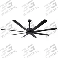 CANARM Ceiling Fan: 9,583 cfm Airflow, 6 ft Blade Dia, 5 Speeds, 120V AC, Single Phase, Black, EZRA (MPN CP72EZR8BK-NLW). Key specifications — Voltage: 120V AC; Light Kit: No; Series: EZRA; Number of Speeds: 5; Phase: Single; Current: 0.06 A; Brand: CANARM.