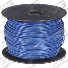 SOUTHWIRE Hookup Wire: 18 AWG Conductor Size, Blue, 500 ft Overall Lg, 600 V Volt (MPN 411010506). Key specifications — Brand: SOUTHWIRE; Product Type: Machine Tool Wire; Standards: UL 1019; Manufacturer Part Number: 411010506.
