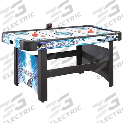 HATHAWAY Air Hockey Table: Auto Electronic, 2 Pucks, 2 Strikers, 60 in Overall Lg - Air Hockey Tables