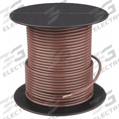 GROTE Primary Automotive Wire: GPT, 500 ft, 1 Conductor, 12 AWG, Brown - PVC-Insulated General Purpose Primary Wires