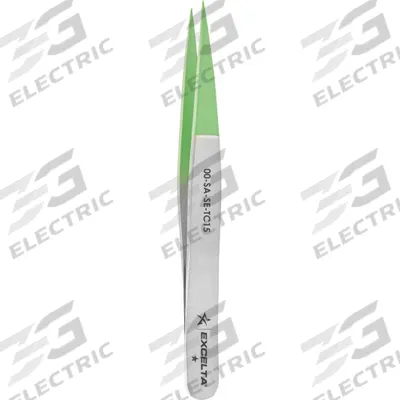EXCELTA Tweezers: Stainless Steel, Point, Straight Tip - Nonstick Tweezers