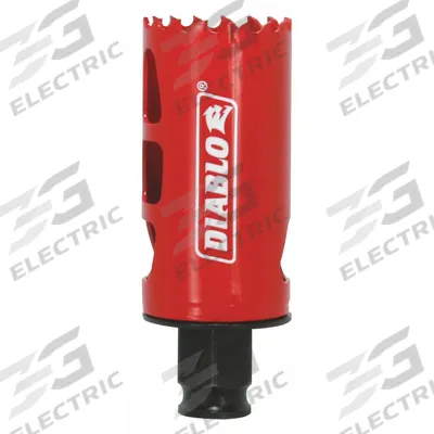 DIABLO Hole Saw: 1 5/16 in Saw Dia., 4 Teeth per Inch, 2 3/8 in Max. Cutting Dp - Multi-Material-Cutting Hole Saws without Arbor
